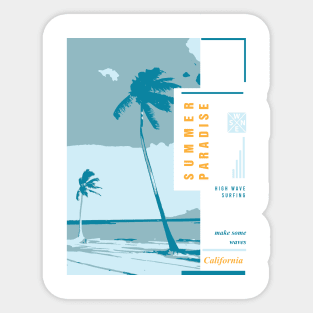 Summer Paradise beach Sticker